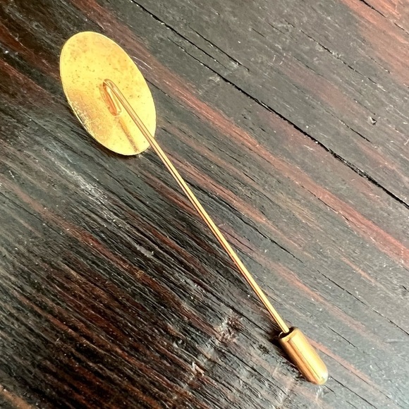 Vintage Floral Gold Tone Hat Pin 2.5" - Picture 6 of 7